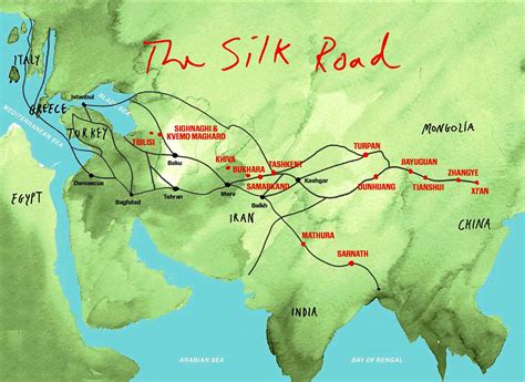 Map of the Silk Road
